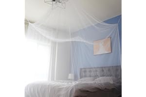 Sekey Duża moskitiera XXL do łóżek podwójnych, w kształcie pudełka, siatka przeciw owadom, do użytku wewnątrz i na zewnątrz, z torbą podróżną, 220 x 200 x 200 cm, biała