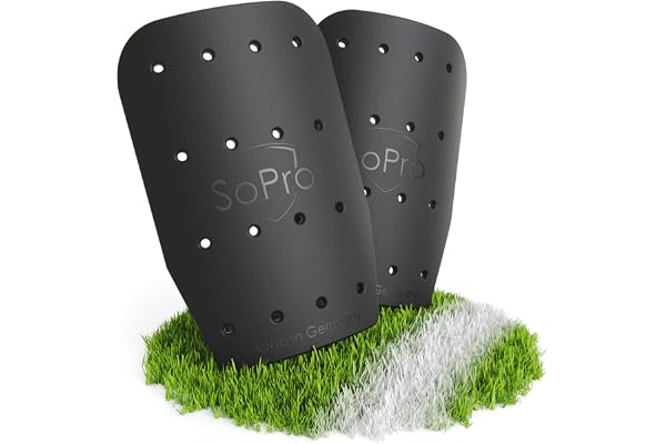 SoPro Mini protège-Tibias Enfants et Adultes - 120 x 80 x 5 mm - léger, Petit, antidérapant et inodore - Aucune Protection - Protege Tibia Enfant Foot - Fabriqué en Allemagne