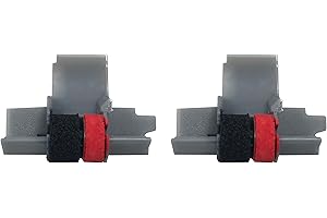 SWARTZ INK "Package of Two" Casio HR-100TM and HR-150TM Calculator Ink Roller, Black and Red, Compatible