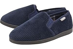 DUNLOP Mens Slippers Slip On Comfy Twin Gusset Rubber Sole Washable Sizes 7-12