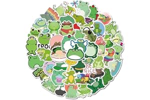 TMZELOA 50 sztuk naklejek na małe zwierzęta, żaba, różne słodkie akcje, naklejki tematyczne, dekoracyjne naklejki "zrób to sam" na laptopa, rower