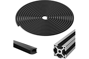 Fentar 10m Aluprofile Staubschutz, Weiche PVC Schutzdichtstreifen für 8MM Nut Alu Profilschiene, Hitzebeständig Gummidichtung Passt zur 30/40 Serie Europäischen Norm Alu Profilschiene