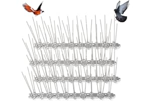 Nsxc 4pcs Pigeon Spikes, 1M Anti Pigeon Spikes,Stainless Steel Bird Spikes for Pigeons, Spikes for Fence Tops,Garden, Balcony Roof and Windows