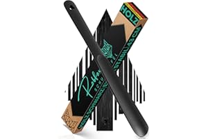 ‎ROBFOX Robfox Holz Schuhlöffel Schwarz I 43 cm LANG & EXTRA STABIL I Langer Holz Schuhanzieher I kompakte Schuh Anziehhilfe I Schuhauszieher kurz - shoe horn I Edel in schwarz mit Design Verpackung