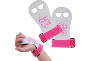 Abeillo Gymnastics Hand Grips for Girls Youth, Motivation Letter Gloves Gymnastic Bar Palm Protection Sports Accessories