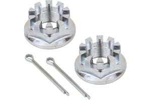 Caltric Set Of 2 Rear Axle Nuts with Pin Compatible with Honda Trx350 Rancher 350 2X4 4X4 2000-2006