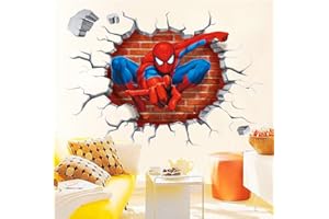 LXJYMFZI 3D New Superhero Wall Stickers Boys Wall Decal for Bedroom Living Room Hotel Decor Size：（45X50cm）