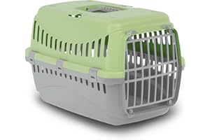 MP Bergamo - Cestino da Trasporto Gipsy 50 Porta in plastica per Gatti, 5 kg, Colore: VERDE