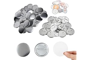 ‎HAPIVIDA 100 Stück Buttons Selber Machen, Ø 75mm DIY Ansteckbuttons Set Blanko Knopf Pins | Inkl. Anstecknadeln & Ersatzteilen | Buttonmaschine Zubehör für DIY Ansteckbuttons, Souvenirs (75mm)
