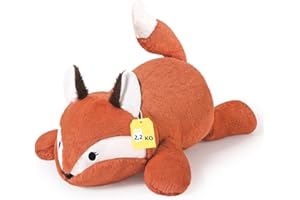 shownicer Gewichtstiere Fuchs 2,2 KG Gewichtetes Kuscheltier Fuchs Stofftier Großes Plüschtier XXL Fuchs Plüsch Kissen Spielzeug Geschenk für Erwachsene Kinder 3+ Jahre (Fuchs, 65cm)