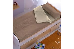 FM TEX Saco Nórdico Cremallera con Relleno Liso (20 Colores a Escoger) (Cama 80 cm, Piedra-Arena)