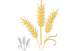 OOTSR 3 Piezas Troqueles Scrapbooking Espigas Trigo, Metal Plantillas Troquelado Dies, Scrapbooking Embossing Cutting Die para Decoración Álbum Recorte Artesanía Papel DIY Manualidad