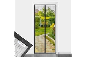 Fliegengitter tür 75x215cm, design4door Fliegengitter Balkontür Schwarz, Keine Stechmücken, Gesundes Leben