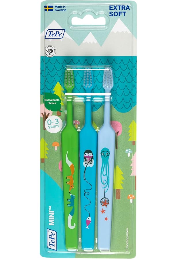 TePe GOOD Mini Extra Soft Zahnbürste - Für Kinder Ab 1. Zahn, Aus Nachwachsenden Rohstoffen