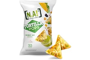 NA! NATURE ADDICTS Tortillas Pop Finement Salé Soufflées à Base de Maïs/Légumineuses 80 g