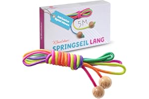 ‎KLEINTOBER KLEINTOBER premium Springseil Kinder I mit Spielideen für Seilspringen I Mitgebsel Kindergeburtstag I Springseil lang I Outdoor Spiele I Springseil 4, 6, 8, 10 Jahre I Kleine Geschenke für Kinder