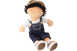 BONIKKA SHARE THE LOVE BONIKKA Joe - Peto Azul, Pelo Negro y Sombrero Beige (35 cm)