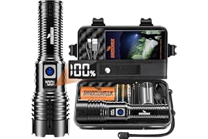 Shadowhawk Torches LED Super Bright Rechargeable, Flashlight 500000L XHM77.2 Tactical Torches – Powerful, Adjustable Focus Po