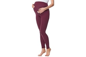 Be Mammy Lange Umstandsleggings aus Baumwolle Leggings für Schwangere Umstands Leggings Schwangerschafts Unterhosen mit Hoher Bund Weich und Elastisch BE20-230