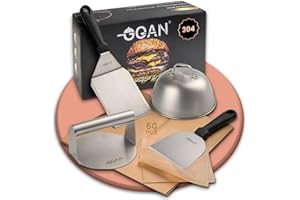 GOAN : Smash Burger Kit Premium – Aplasta Hamburguesas con Smasher, Burger Press y Accesorios Completos – Herramientas para Crear Hamburguesas Smash Gourmet en Casa o Cocina Profesional con Estilo
