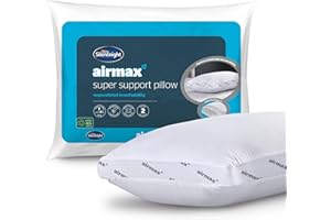 Silentnight Airmax Super Support Pillow - Orthopedic Breathable Cooling Foam Pillow for Neck and Shoulder Pain Relief Hypoallergenic Bed Pillow - Pack of 1, White