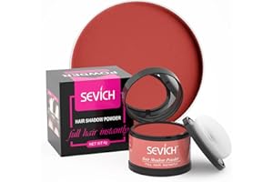 Sevich Polvere per attaccatura dei capelli, nasconde istantaneamente la caduta dei capelli, polvere per ritocchi e radici, per donne e uomini, per ritocchi per diradare i capelli grigi, antivento e a