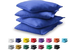 GoSports Cornhole-Wurfsäckchen, Set mit 4 Stück, Design gemäß Regelvorgaben, für jedes Wetter geeignet, Königsblau