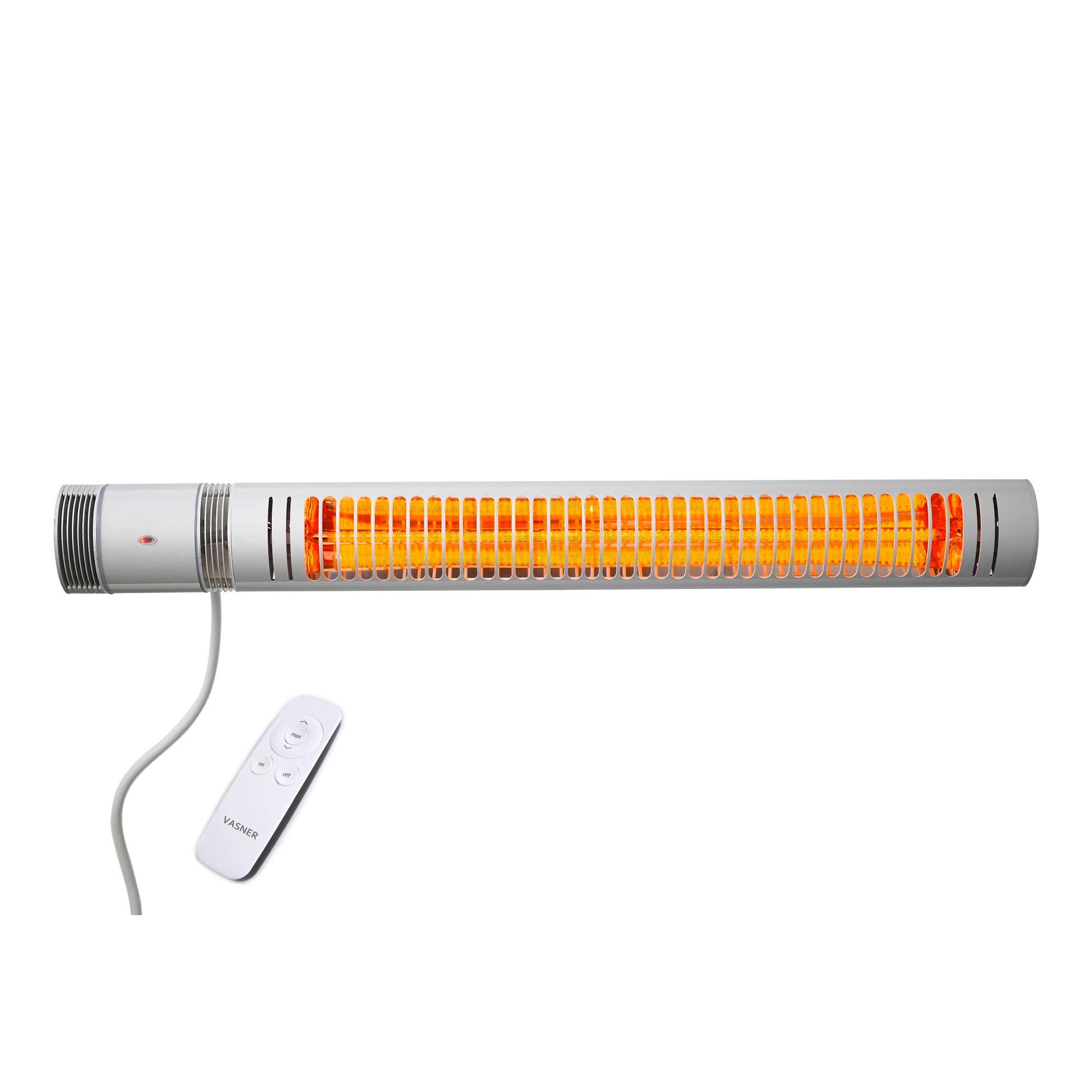 VASNER SlimLine X20 – Infrarotstrahler im Slim-Design 2000 Watt Outdoor Heizstrahler elektrischer Terrassenstrahler mit 5 Heizstufen & Fernbedienung ideal für Terrasse & Außenbereich (Silber) – Bild 6