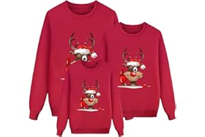 GENERIC Weihnachtspullover Familie Set Partnerlook Pärchen Weihnachten Pullover Warm Winter Herren Sweatshirt Ugly Christmas Pullis Damen Kinder Jumper Weihnachtspullis Winterpullover