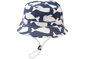 Malaxlx Unisexe Bob Bébé Enfant Chapeau de Soleil Chapeau de Pêcheur Fille Garçon Chapeaux de Seau Chapeau de Plage Visière