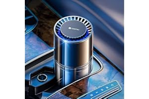 Desodorisant Voiture Ceeniu CF3, 135ml Parfum Naturel, Dure 4-8 Mois, Lumière Ambiante Silencieuse, Concentration Réglable, Auto On/Off, Batterie Intégrée, Car Air Freshener,Vanille velours