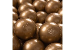 KiddyMoon 300 ∅ 7Cm Bolas Colores De Plástico para Piscina para Niños, Dorado