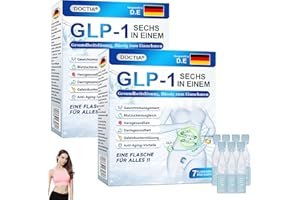 DITU DOCTIA GLP-1 6-in-1 Orale Lösung, DOCTIA Glp-1 Orale Flüssigkeit,Glp-1 Oral Solution, Natürliche Pflanzlichen Extrakten (2pc)