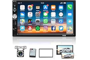 HODOZZY Radio samochodowe 2 DIN Bluetooth stereo samochodowe z 7 Cal Ekran dotykowy, uniwersalny odtwarzacz samochodowy z kamerą cofania, kompatybilny z MirrorLink/Radio FM/USB/AUX/TF/SWC
