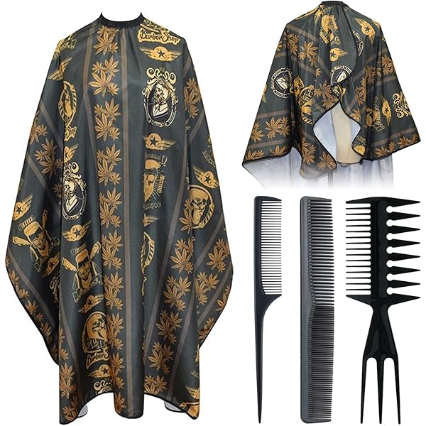 Friseurumhang Mit Kämmen – Verstellbar, Wasserdicht – Für Haarschnitt, Färben & Styling Zu Hause