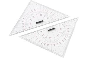 Bamjour Sjökortsritning Triangellinjal, Akryl Marin Triangel Klar Likbent Triangellinjal Fartygsritning Navigation Plotte Kit