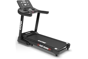 CARE FITNESS - Tapis de Course Connecté Fast Runner SP - Tapis de Marche Électrique Inclinable et Pliable - Jusqu'à 22km/h - 20 Niveaux d'Inclinaison - 57 Programmes - Kinomap
