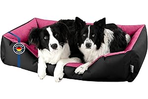 BedDog lit pour Chien LUPI, Noir/Rose, XXXL env. 150x110 cm,Panier Corbeille, Coussin de Chien
