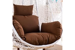 ATLION Earnmore Hanging Egg Chair Cushion Cover - Waterproof Outdoor Single Seat Swing Egg Chair Cushion Cover with Zipper (Only Cover)
