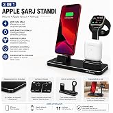 McStorey 3 in 1 iPhone & Apple Watch & AirPods Charging Stand Compatible&ndash; Metal Multi Charging Station, Fast Charging with 20W Adapter