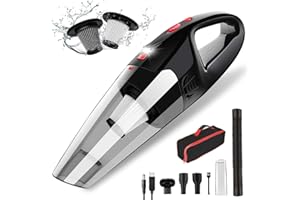 AOKBON Aspirateur à Main sans Fil Rechargeable Aspirateur Puissant Portable 120W 8500Pa avec Filtre HEPA Lampe LED pour Maison Bureau Table Voiture Canapé