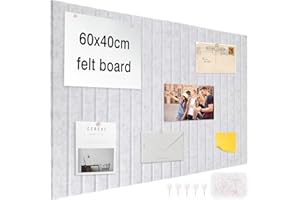 DREPINT 60x40cm Pinnwand, Foto Pinnwänder Filz, Memo Boards aus Filz, Memotafeln mit Nadeln, Bulletin Board Selbstklebend, Pinnwand ohne bohren für Büro Zuhause Schule Wohnzimmer Küche Wanddeko