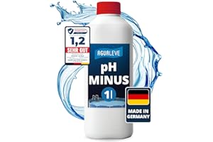AGUALEVE® pH Minus 1 Ltr. | senkt den pH-Wert punktgenau | für Pools, Aufstellpools, Whirlpools jeder Art und Größe | Markenqualität Made in Germany | mit Note 1,2 getestet