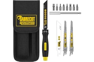 15 x SabreCut SCRS01 4 w 1 zestaw piły i wkrętaków 4 w 1 regulowany wysoki moment obrotowy prowadnica szybkiej wymiany uchwyt bity śrubokręt adapter kwadratowy pręt przedłużający ostrza