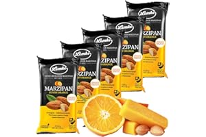 ‎LEMKE - FEINES BERLINER MARZIPAN SEIT 1902 Lemke Sunny Orange Marzipan 5 x 200g/Marzipan mit Orange-Vegan- Backmarzipan