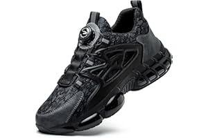 GemChve Chaussures de Sécurité Hommes Légère Respirantes Femme Basket Securite Embout en Acier Antidérapante Confortable Chaussures de Travail 36-46 EU