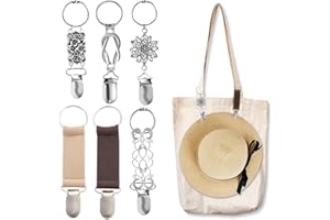 BDSHUNBF 6 PCS Hat Clip, Vintage Hat Clip, Hat Clip for Bag Travel, Hat Holder Clip for Bag, Hat Clip for Travel, Bag Clip for Hats for Men Women Luggage Outdoor Travel Accessory