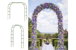 SUNSHINE SMILE Rose Arch Garden Arch Metal, Garden Arch for Climbing Plants, Roses, Garden, Pergola, Powder-Coated Steel, Garden Arbour, Weatherproof, Trellis, Decorative