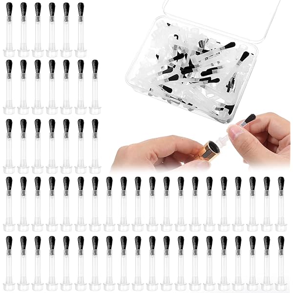 60 Einweg-Ersatzpinsel Für Nagellack – Feine Borsten Für Tauchpulver & Nagelgel