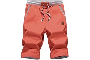 Tansozer Pantaloncini Uomo Shorts Uomo Cotone Estivi Pantaloncini con Tasche Uomo